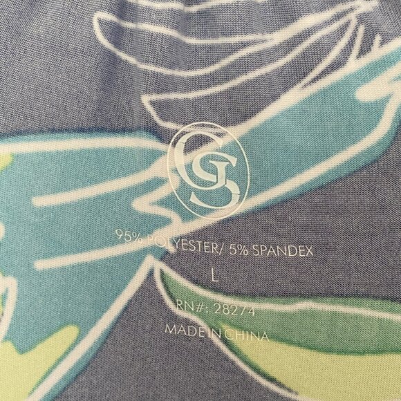 GS Hawaiian Tropical Dress with Macaw Birds Butterflies Flowers Large - Picture 3 of 3